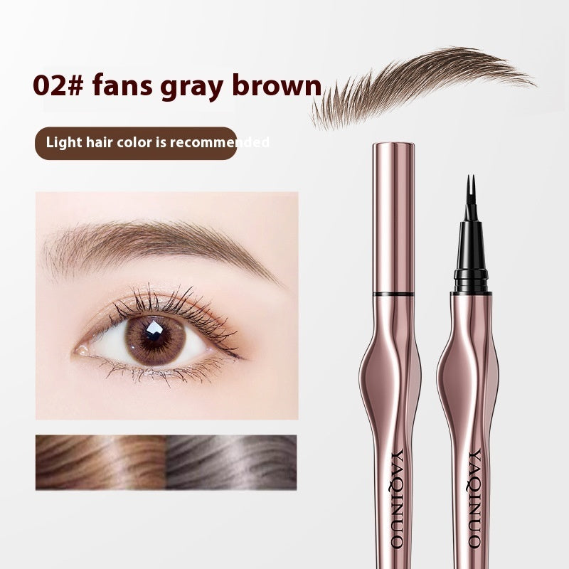 Two Fork Eyebrow Pencil Waterproof Sweat-proof Wild Eyebrow Eyeliner