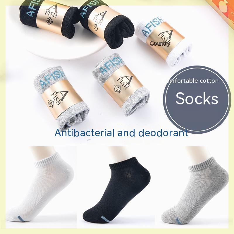 Four Seasons Sweat-absorbent Antibacterial Deodorant Cotton Socks