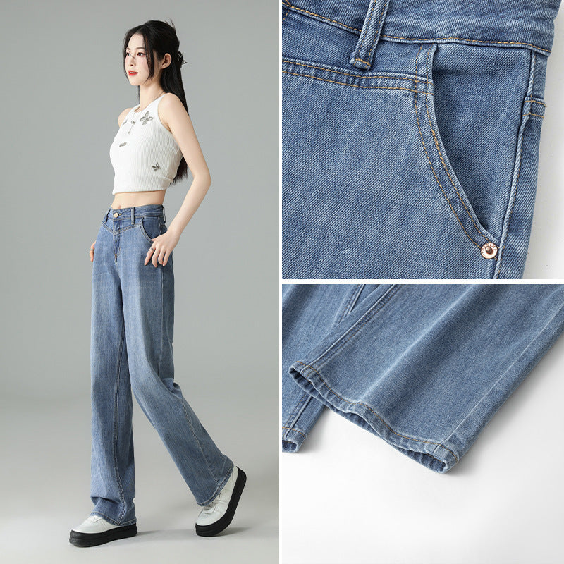 Fashionable Narrow Wide-leg Jeans For Women