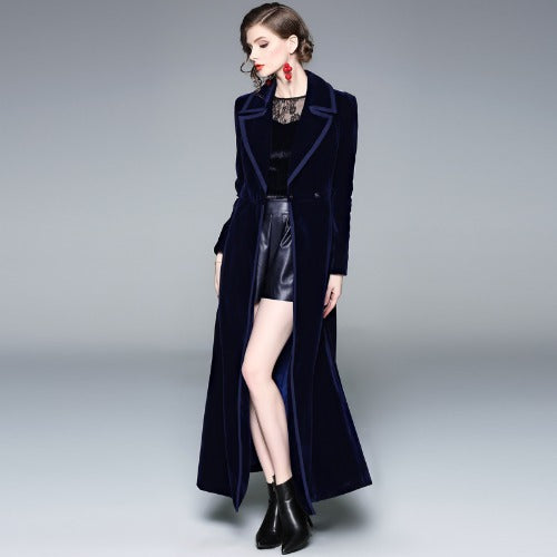 Women's Long Trench Coat From Knee To Ankle Temperament