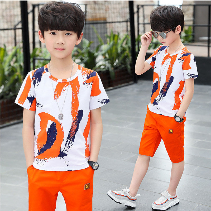 Middle-aged Children's Summer Sports Two-piece Children's Clothing