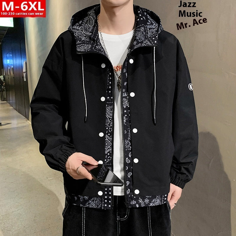 Men's Handsome Fashion Paisley False Two-piece Jackets