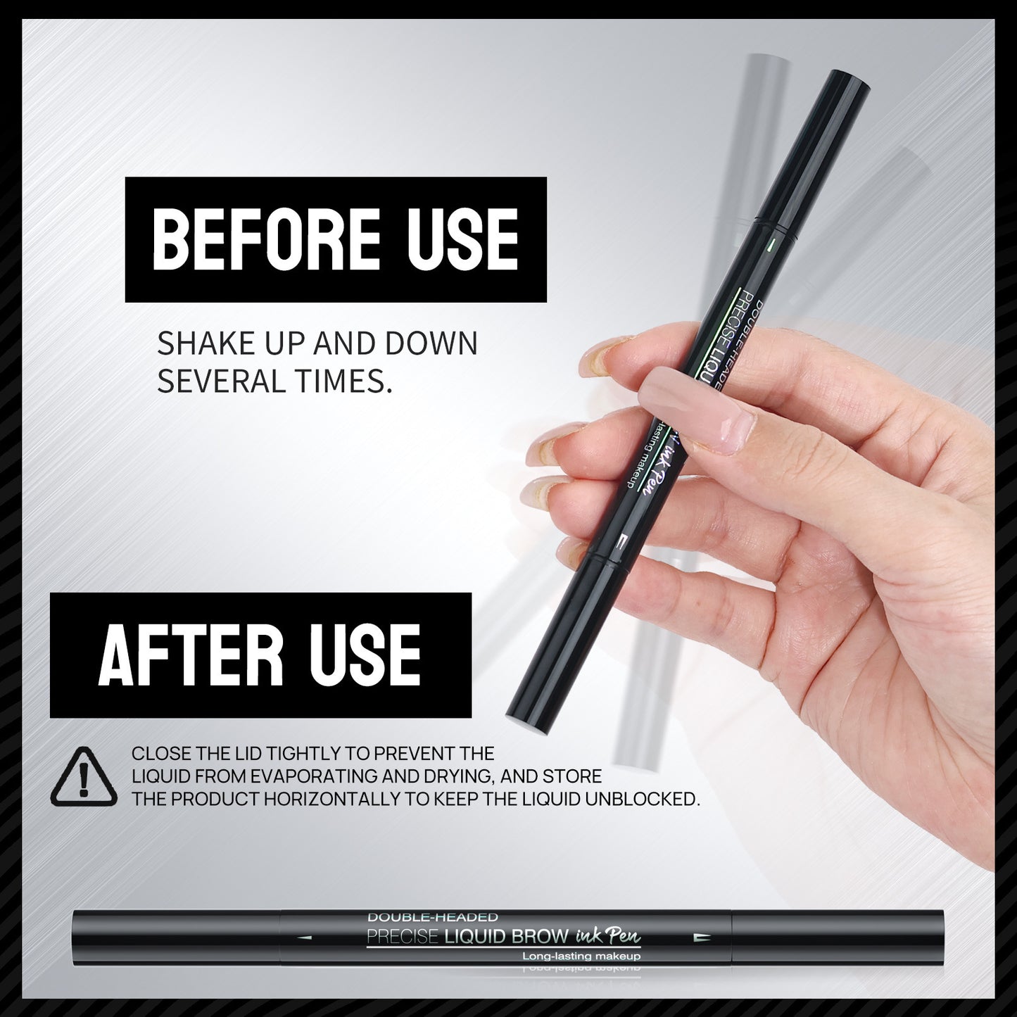 Two Fork Eyebrow Pencil Waterproof Sweat-proof Wild Eyebrow Double Head 2 In1 Eyebrow Pencil Liquid