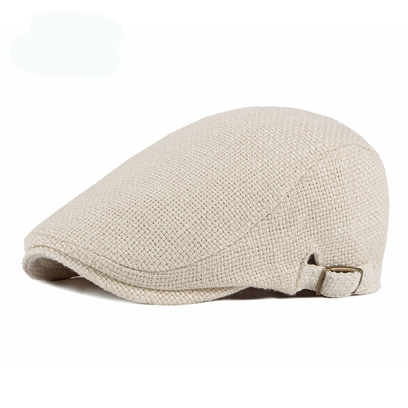 Breathable Cotton And Linen Beret Male British Retro