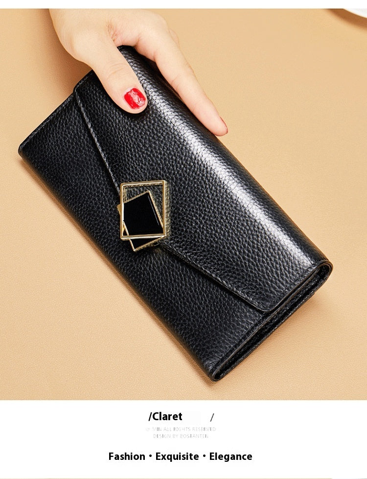 Women's Long Fashion Large-capacity Genuine Leather Wallet