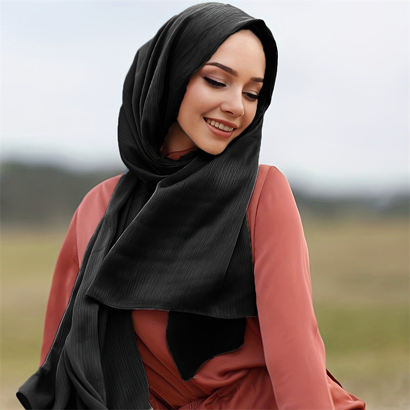 Cross-border Arrival Malaysia Natural Wrinkle All-match Scarf