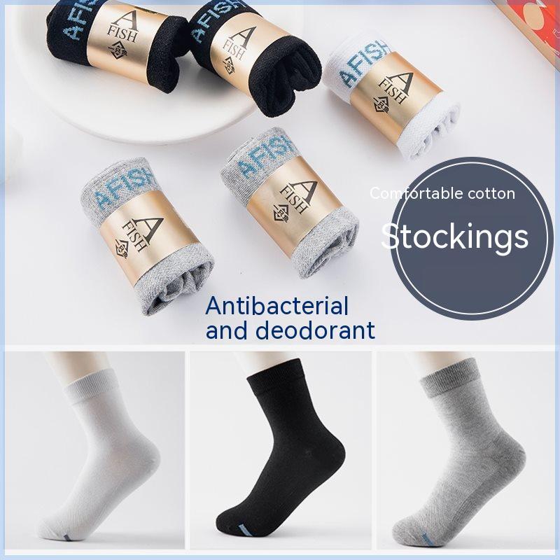 Four Seasons Sweat-absorbent Antibacterial Deodorant Cotton Socks