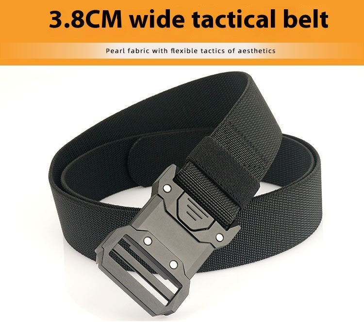 New Quick Release Tactical Release Buckle Braided Elastic Belt Men