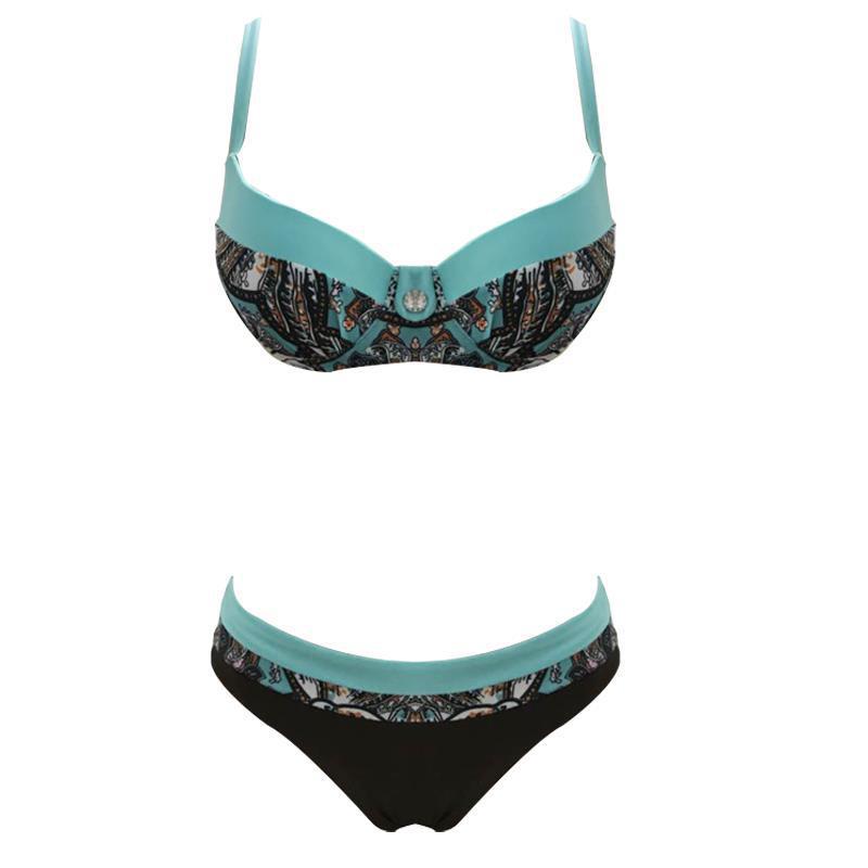 European And American Swimwear Multi-color Push Up Bikini Plus Size S-2XL Swimsuit Bikini