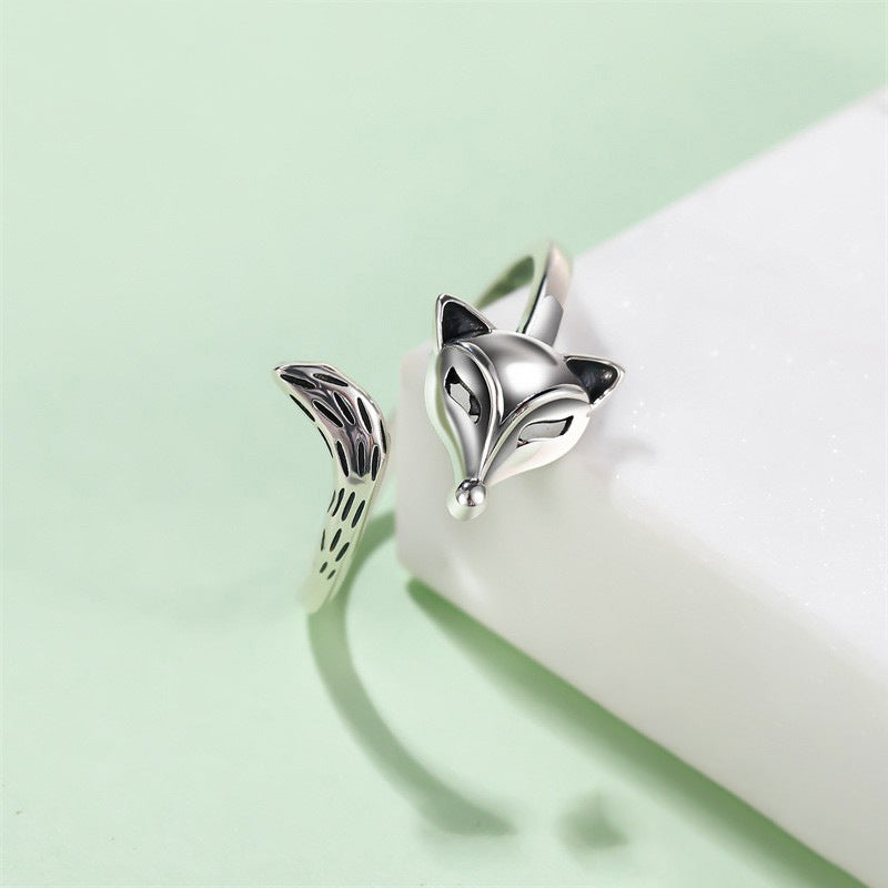 S925  Thai Silver Unisex Fox Ring