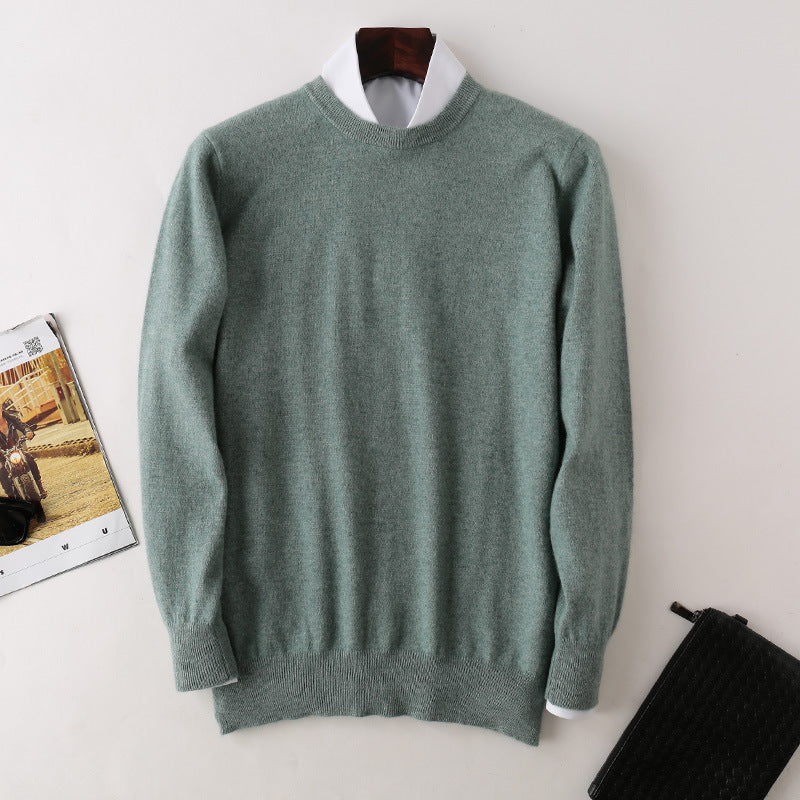 Pure Wool Sweater Round Neck All-matching Casual Knitted Bottoming Shirt