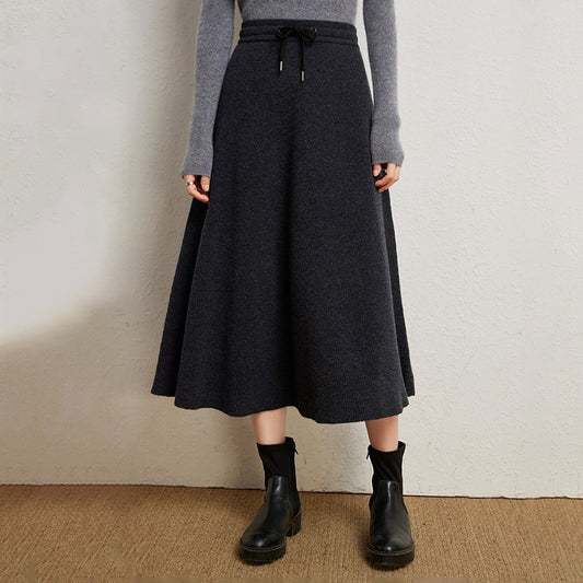 Fashionable Cashmere Knitted Skirt For Women