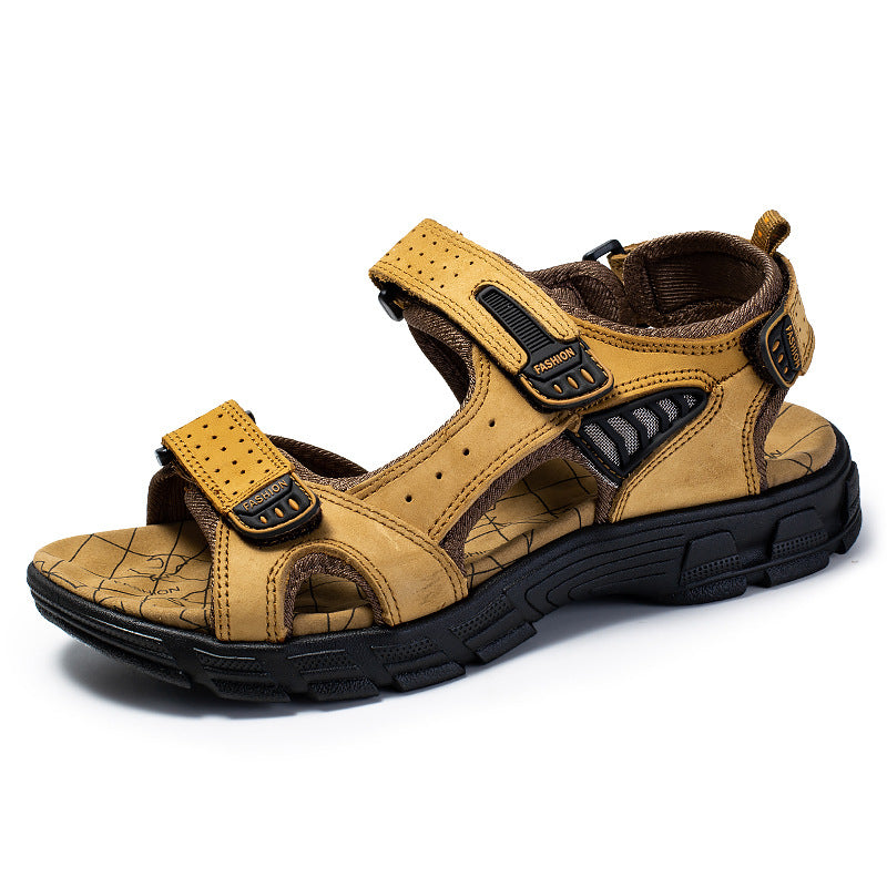 Men's Retro Casual Leather Sandals Outdoor Stylish Beach