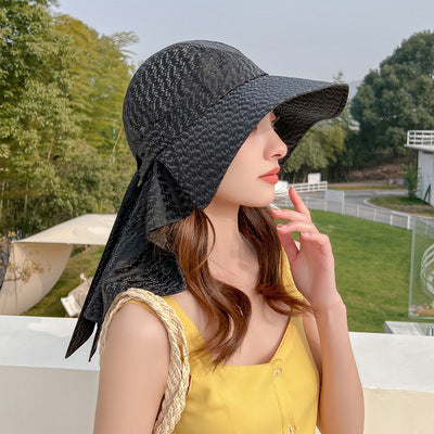 Ice Feeling Wide Brim Neck Protection Sun Protection Hat