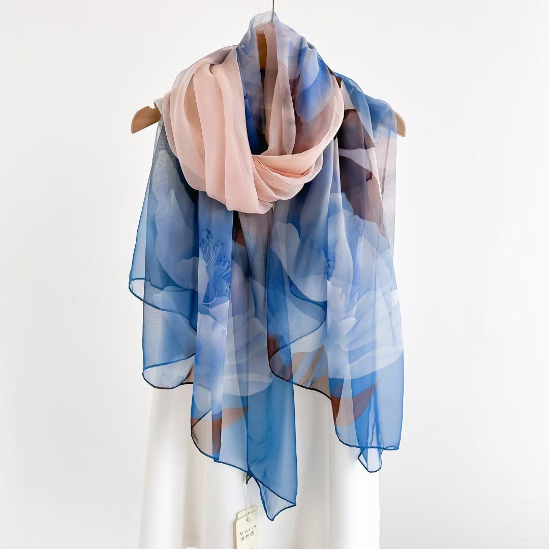 Women's Fashionable All-match Long Printed Anti-DDoS Scarf