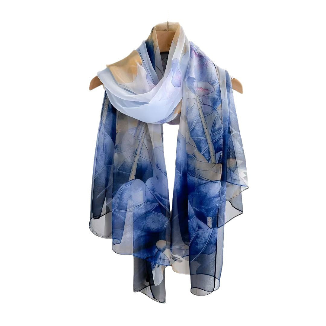 Women's Fashionable All-match Long Printed Anti-DDoS Scarf