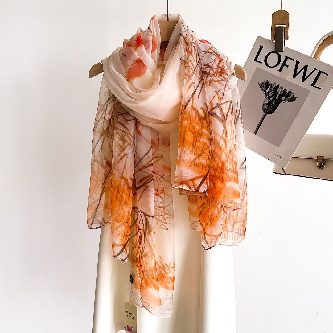 Women's Fashionable All-match Long Printed Anti-DDoS Scarf