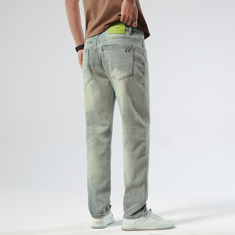 Casual Stretch Nostalgic Micro Ha Pencil Pants Youth Jeans Men