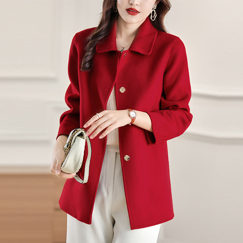 Women's Fashion Double-sided Cashmere Wool Coat