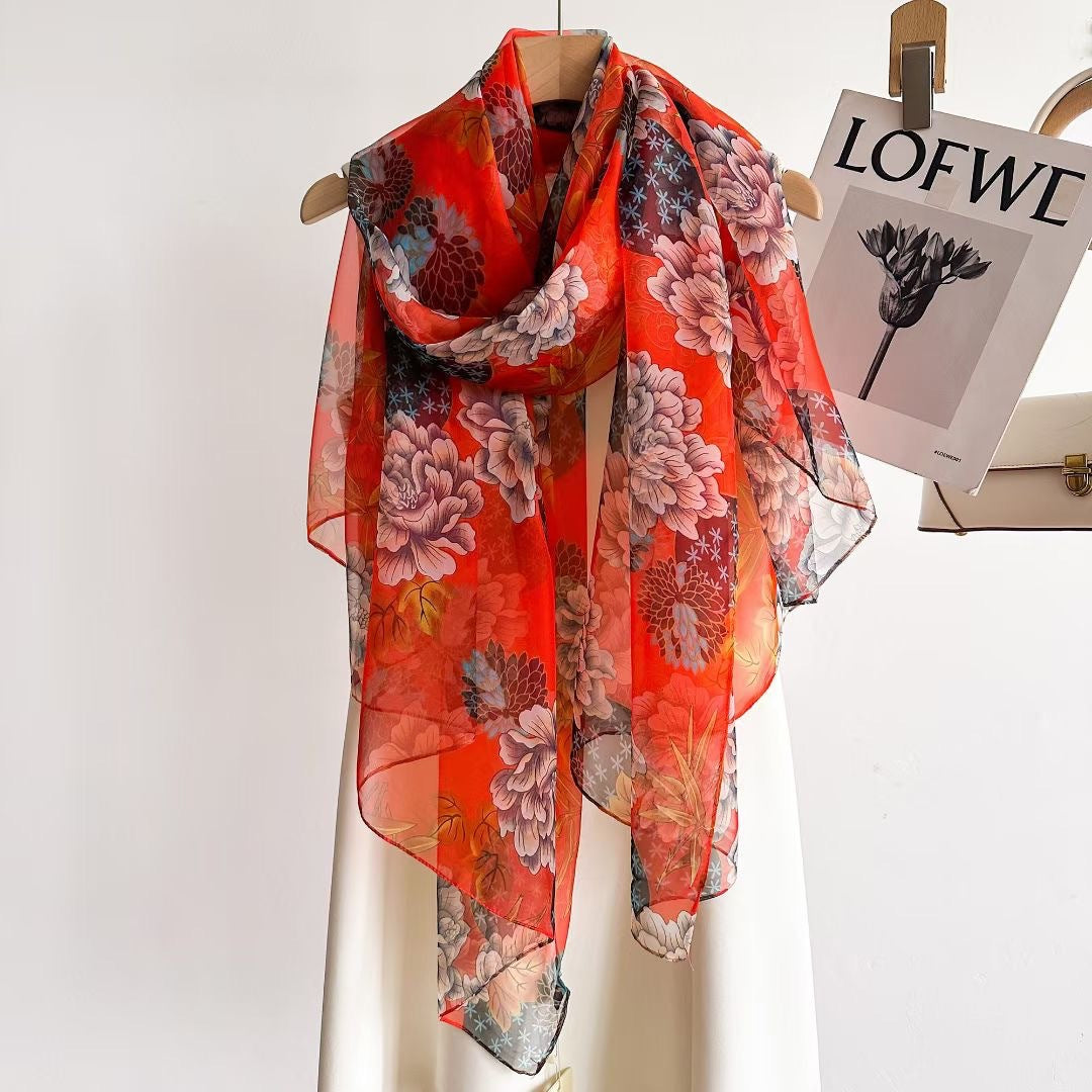 Women's Fashionable All-match Long Printed Anti-DDoS Scarf