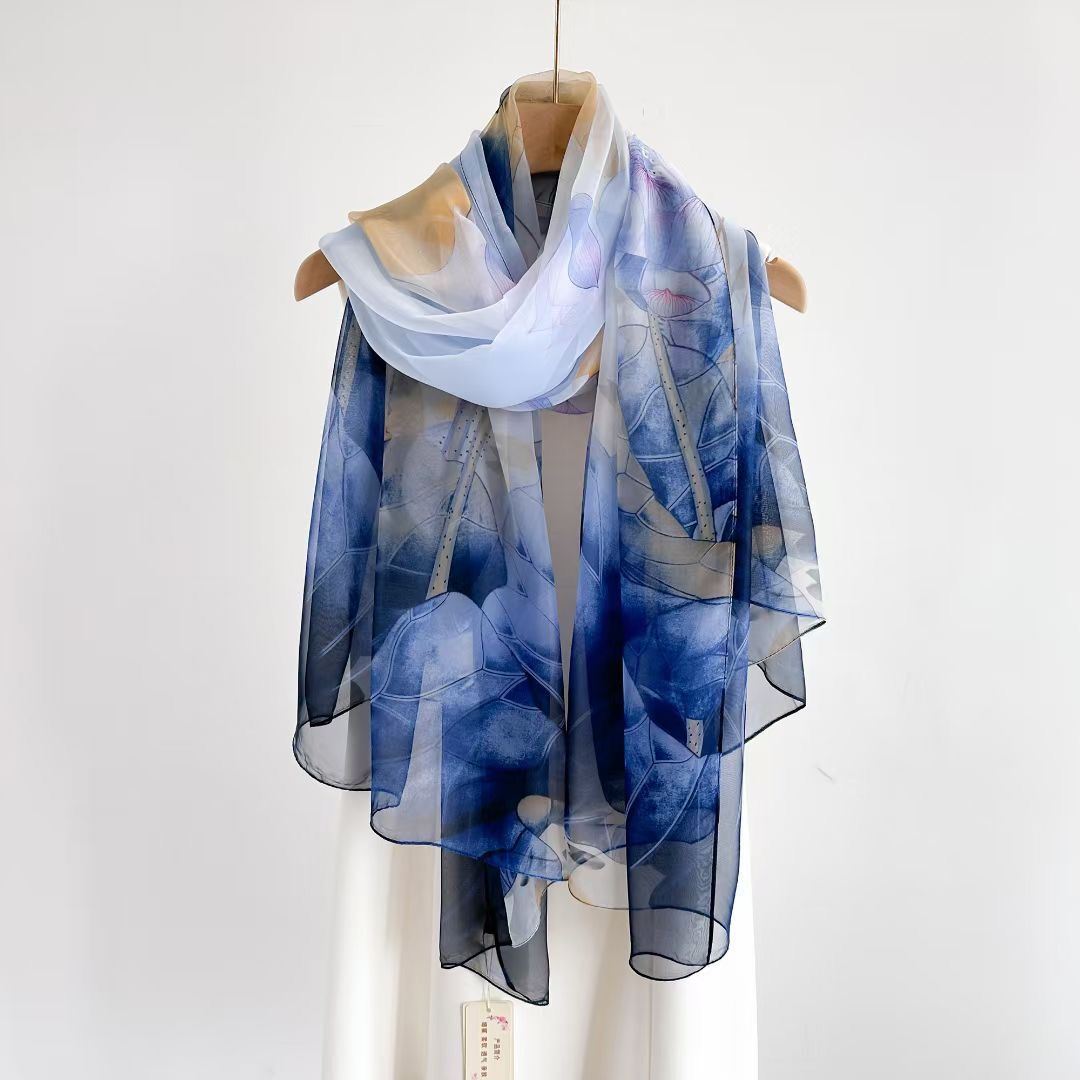 Women's Fashionable All-match Long Printed Anti-DDoS Scarf