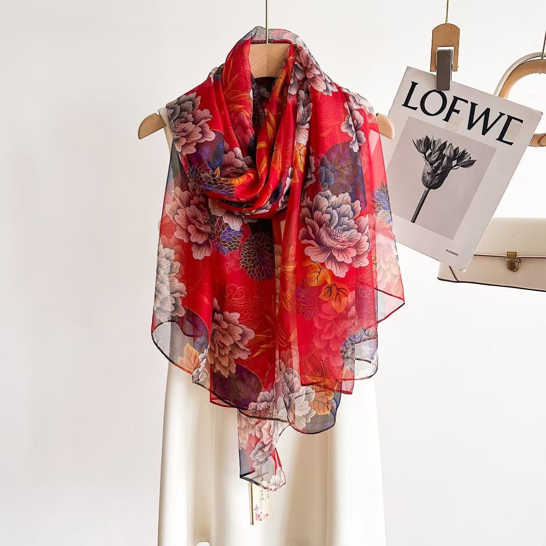 Women's Fashionable All-match Long Printed Anti-DDoS Scarf