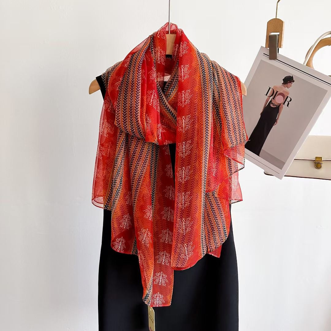 Women's Fashionable All-match Long Printed Anti-DDoS Scarf