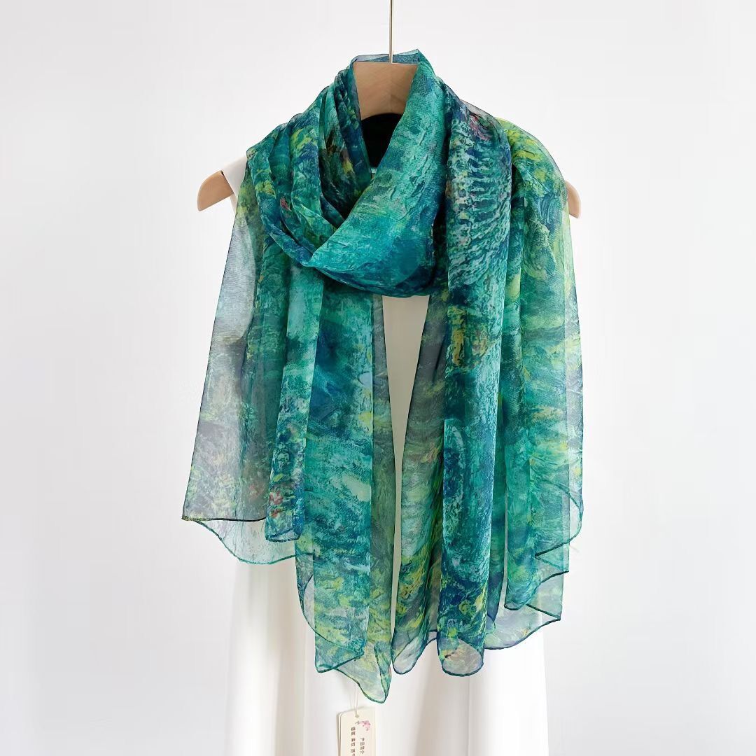 Women's Fashionable All-match Long Printed Anti-DDoS Scarf