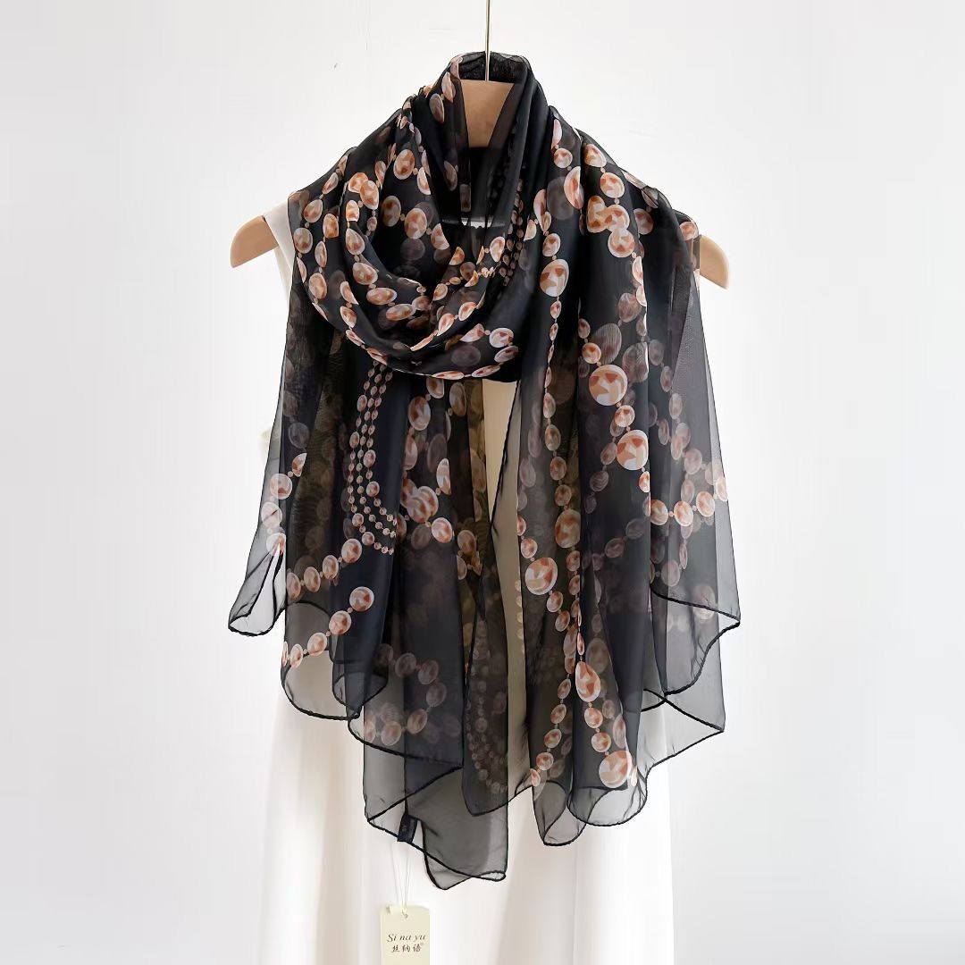 Women's Fashionable All-match Long Printed Anti-DDoS Scarf