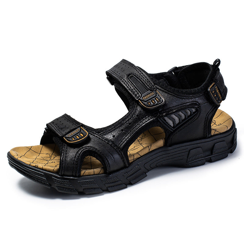 Men's Retro Casual Leather Sandals Outdoor Stylish Beach