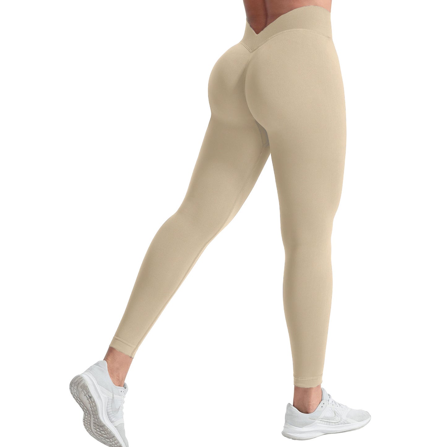 Yoga Women's High Waist Hip Lift Peach Shark Pants