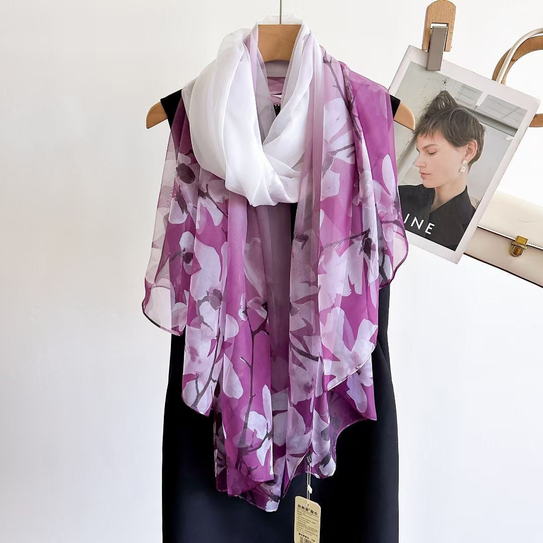 Women's Fashionable All-match Long Printed Anti-DDoS Scarf