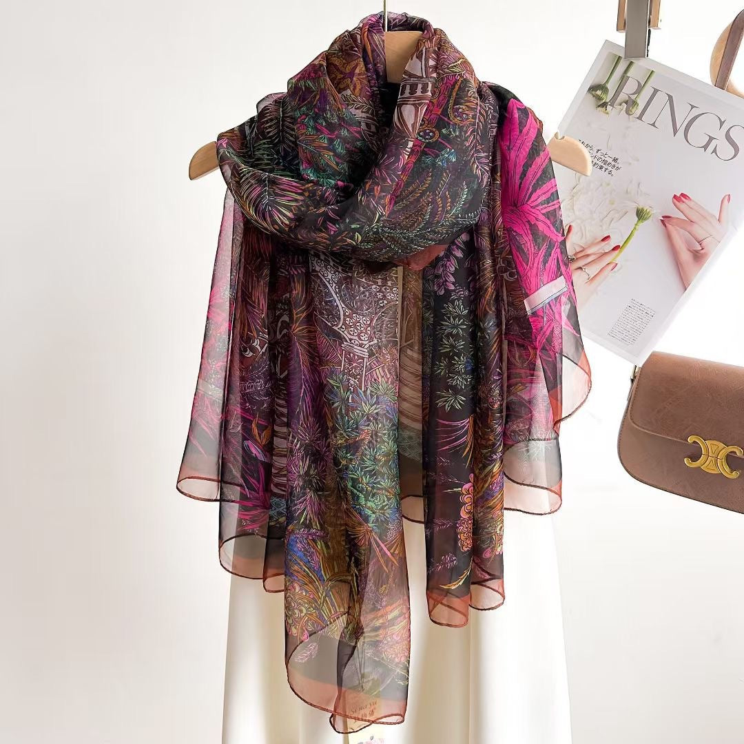 Women's Fashionable All-match Long Printed Anti-DDoS Scarf