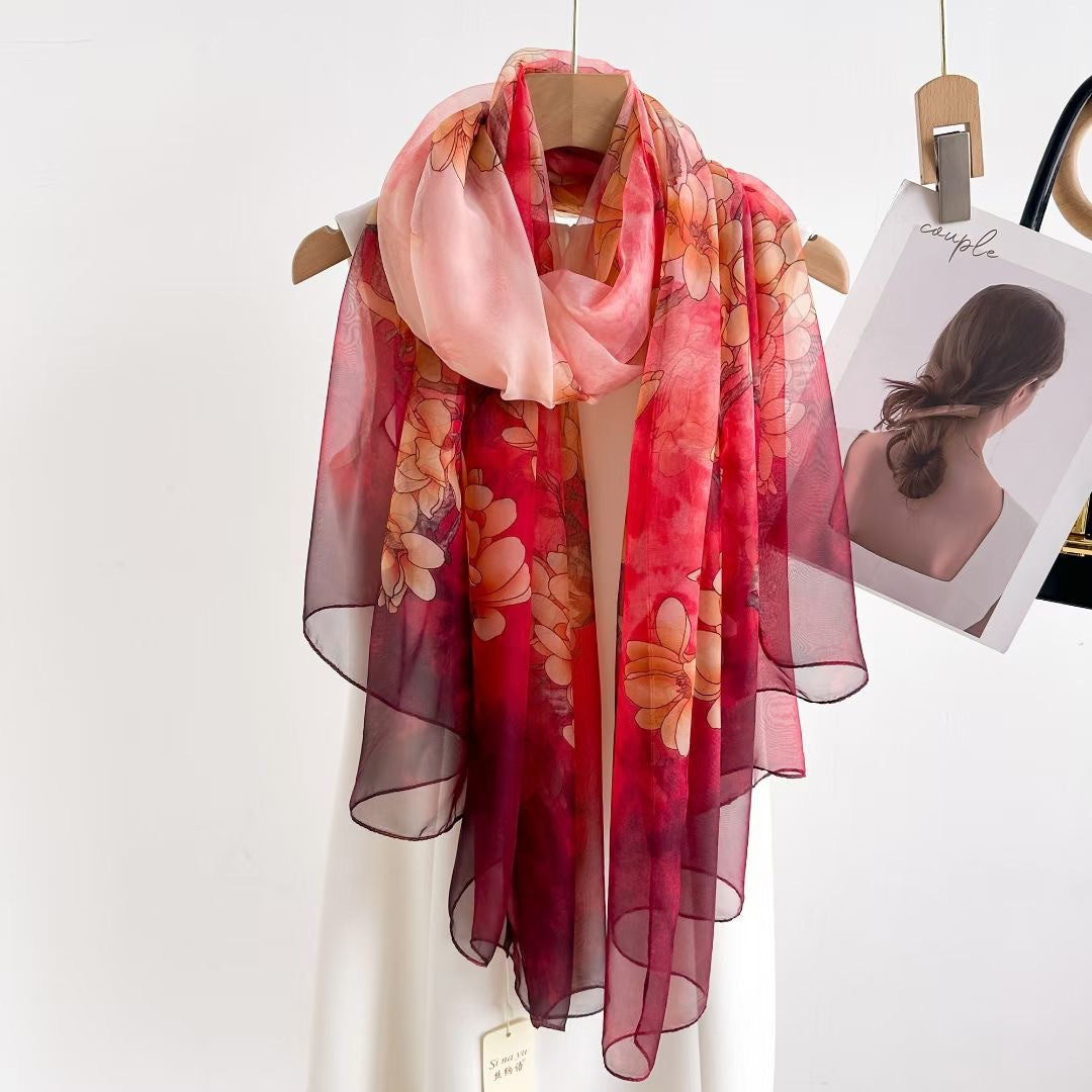 Women's Fashionable All-match Long Printed Anti-DDoS Scarf