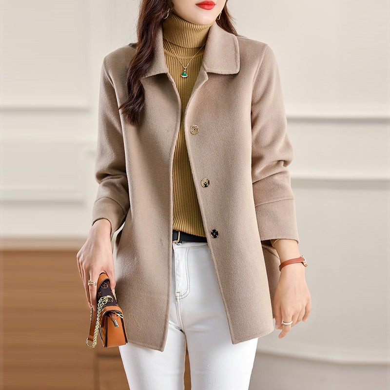 Women's Fashion Double-sided Cashmere Wool Coat