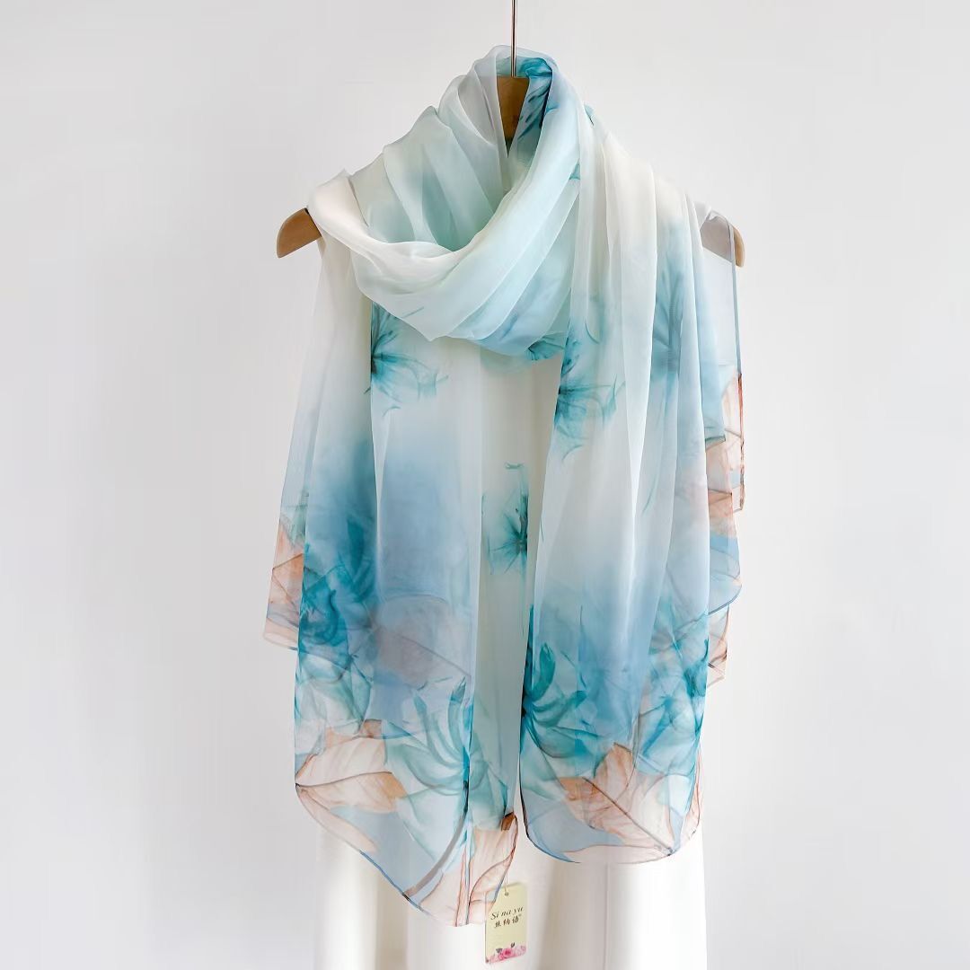 Women's Fashionable All-match Long Printed Anti-DDoS Scarf