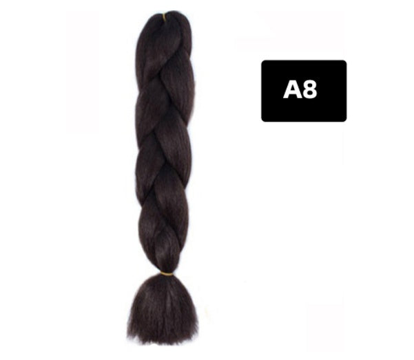 Color Big Braid African Chemical Fiber High Temperature Silk Wig Gradient