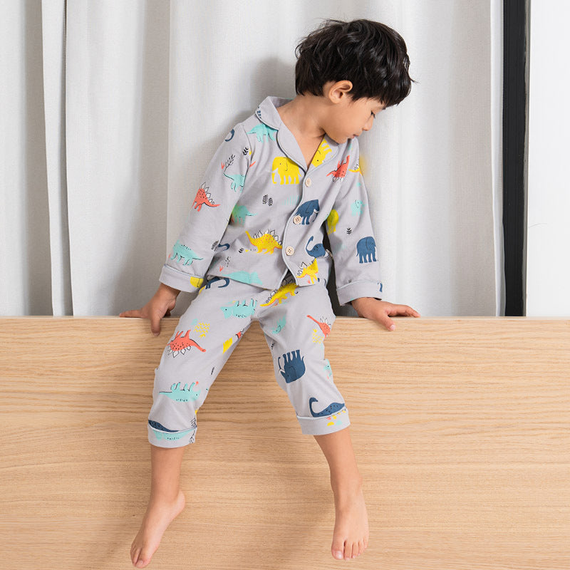 Boys' Fashion Casual Cotton Loungewear Set