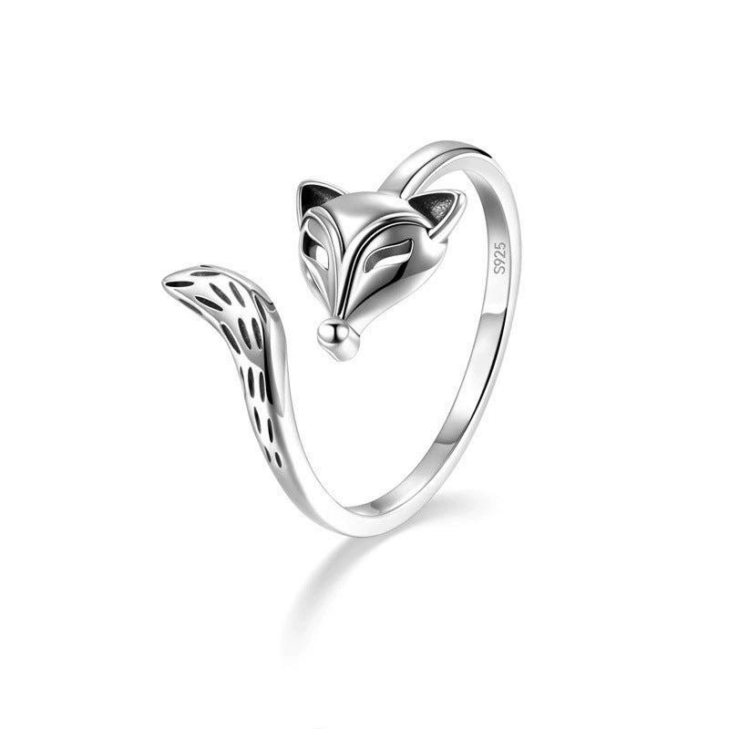 S925  Thai Silver Unisex Fox Ring