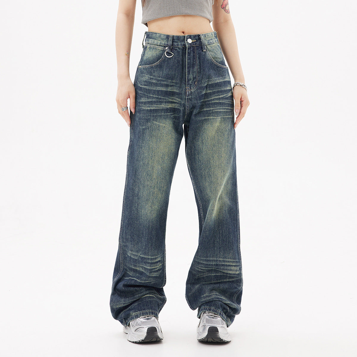 Distressed Fashion Brand Jeans High Street American Jeans