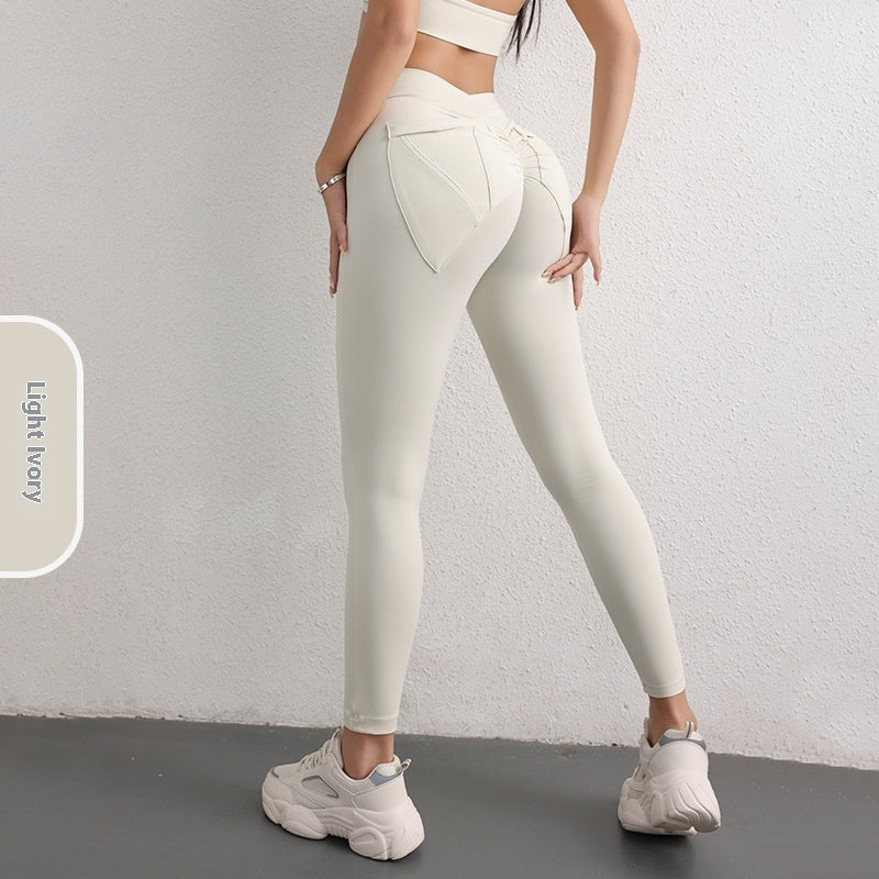 Nude Feel High Waist Hip Lift Yoga Pants Women's Sports Fitness