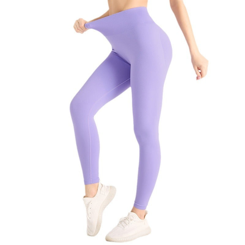 Outdoor V-waist Peach Hip Raise Seamless Sports Leggings