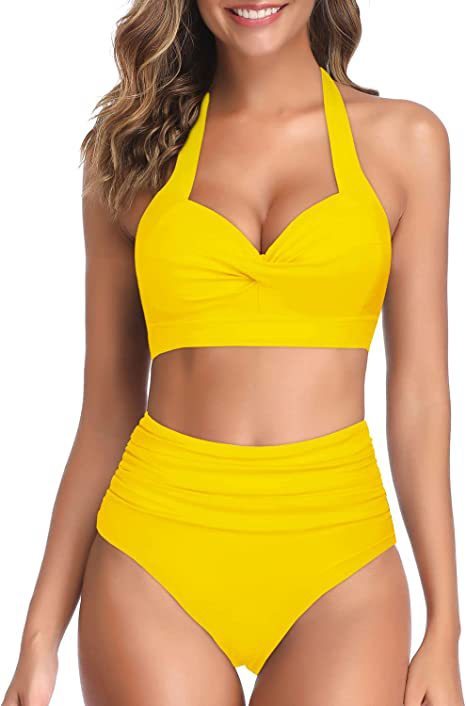 Split Bow Bikini Seaside Vacation Swimwear