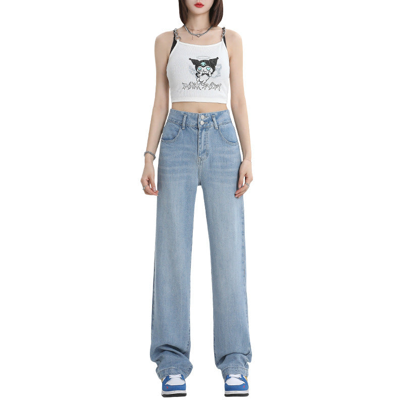 Fashion Tencel Wide-leg Jeans For Women