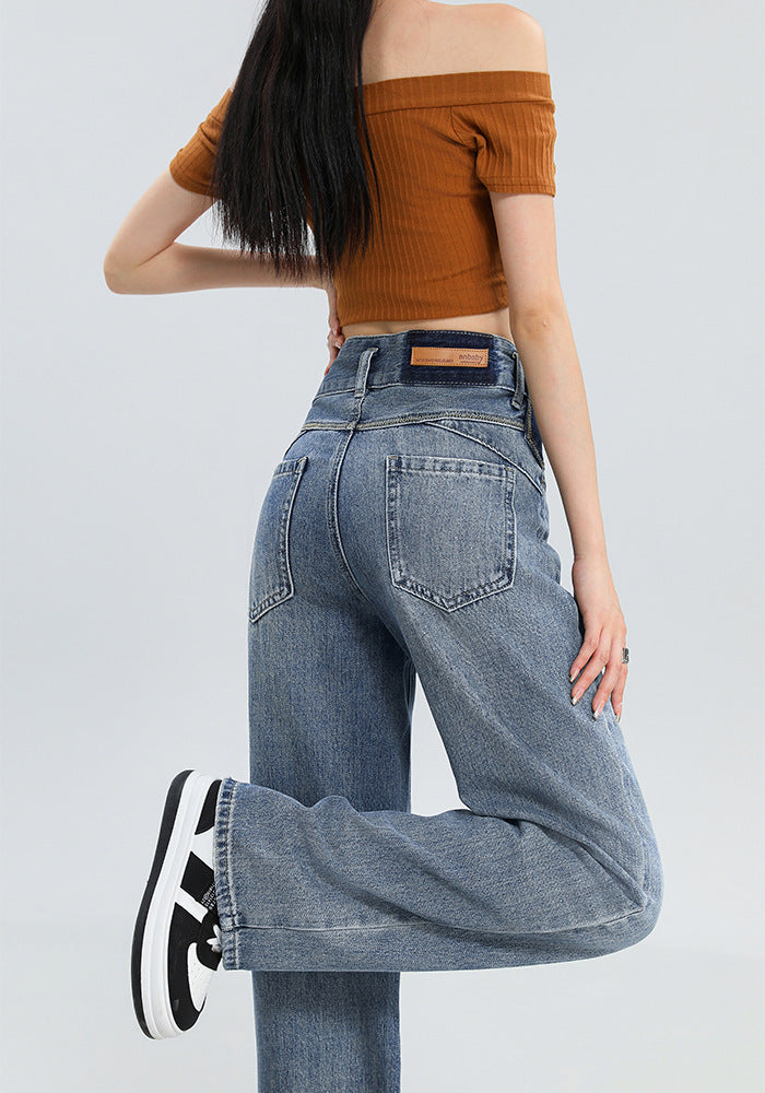 Fashion Personality Wide Leg Jeans For Women