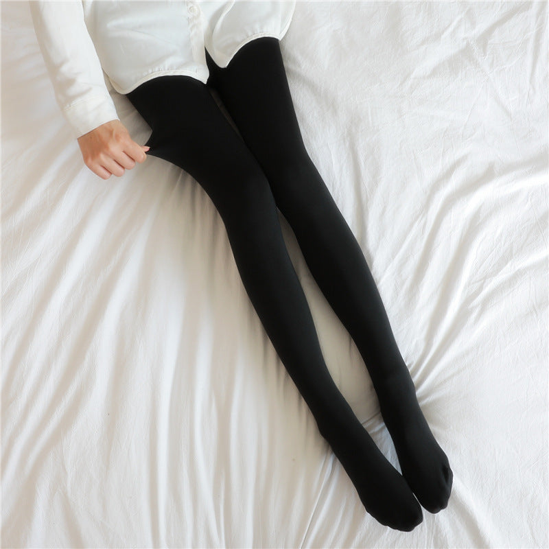 Fashion Women's Solid Color Plus Velvet Padded Leggings