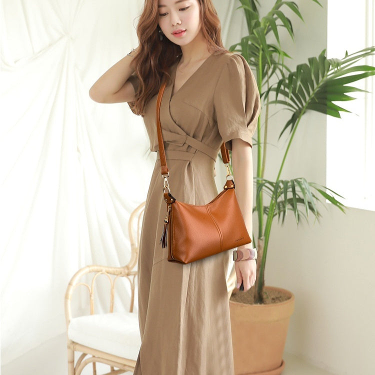 Soft Leather Mother Bag All-match One-shoulder Fashion Trendy Handbag