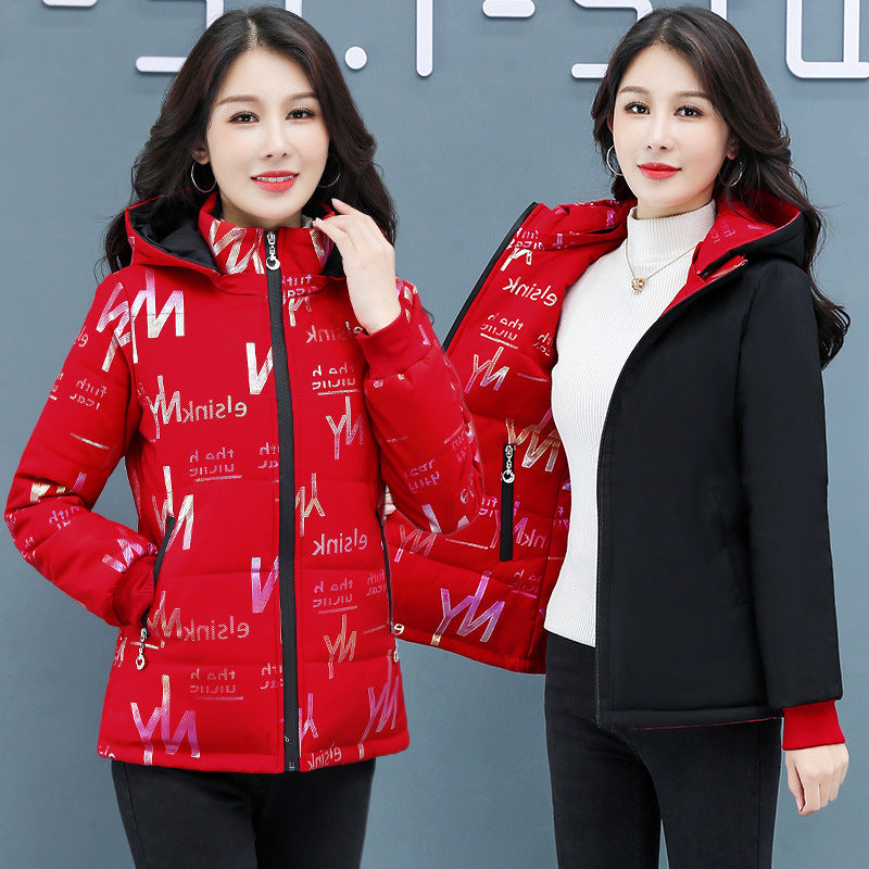 Women's Double-sided Down Cotton-padded Jacket Winter