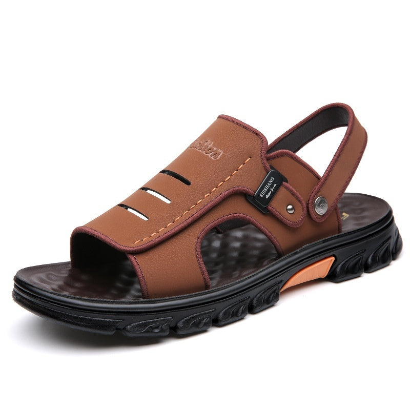 Men's Sandals Summer Slippers Dual-use Non-slip Wear-resistant Soft Bottom Beach Shoes