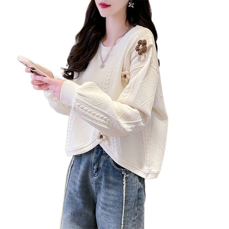 Korean Style Loose Niche Design Irregular Top